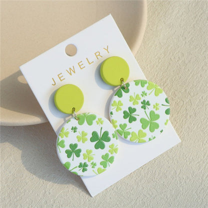 Clay Textured Round Acrylic Earrings-Jewearrings