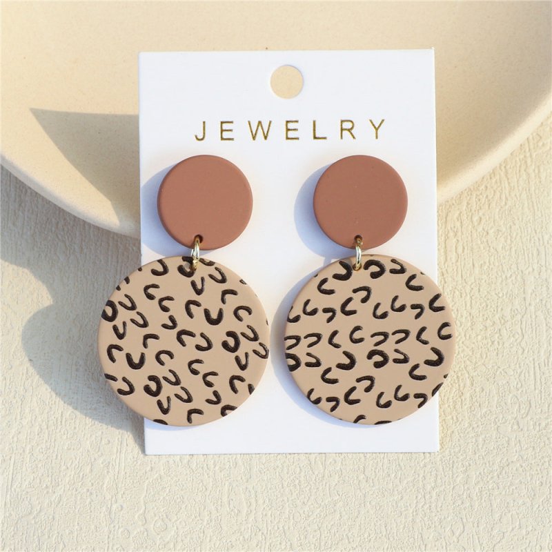 Clay Textured Round Acrylic Earrings-Jewearrings