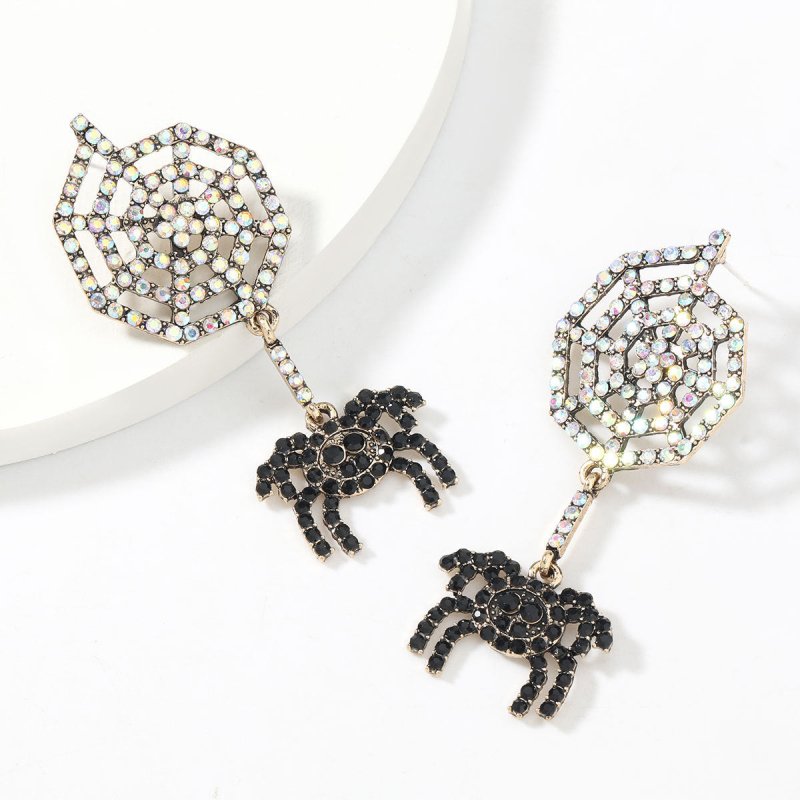 Coconut Tree Alloy Diamond And Acrylic Earrings-Jewearrings