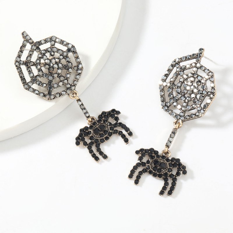 Coconut Tree Alloy Diamond And Acrylic Earrings-Jewearrings