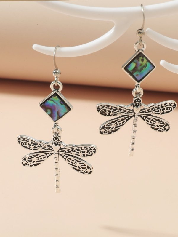 Cold Wind Ring Temperament Super Fairy Dragonfly Earrings-Jewearrings