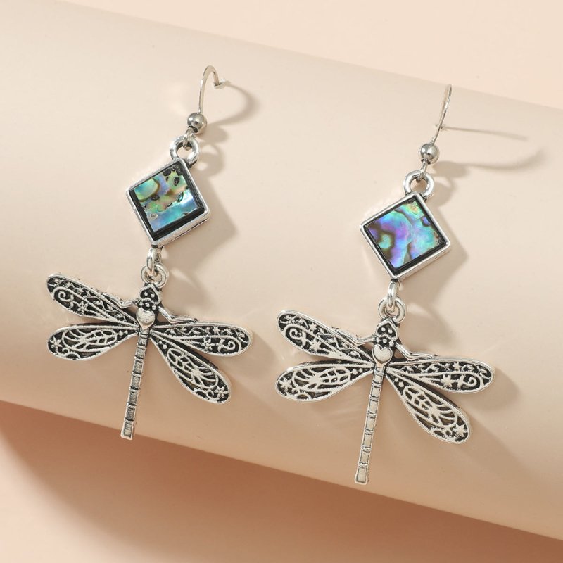 Cold Wind Ring Temperament Super Fairy Dragonfly Earrings-Jewearrings