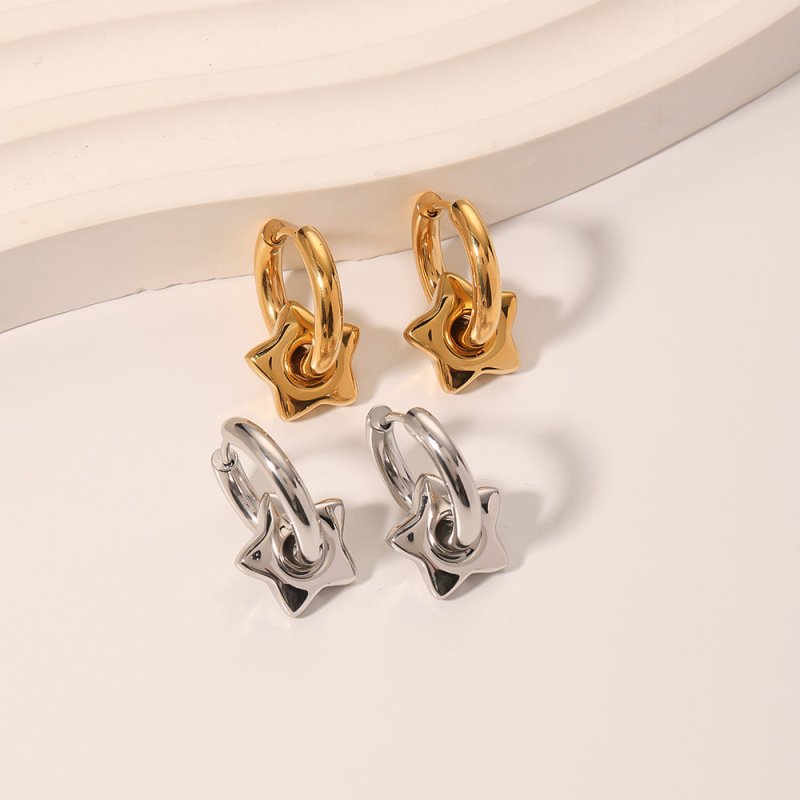 Color-preserving 18K Gold-plated Stainless Steel Earrings-Jewearrings