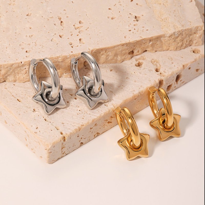 Color-preserving 18K Gold-plated Stainless Steel Earrings-Jewearrings