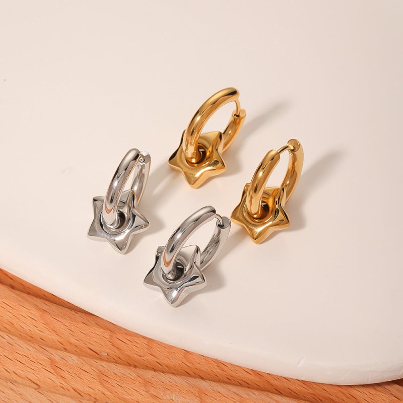 Color-preserving 18K Gold-plated Stainless Steel Earrings-Jewearrings