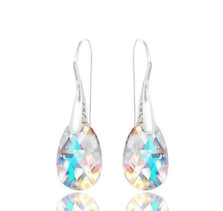 Colored Crystal Drop Earrings-Jewearrings