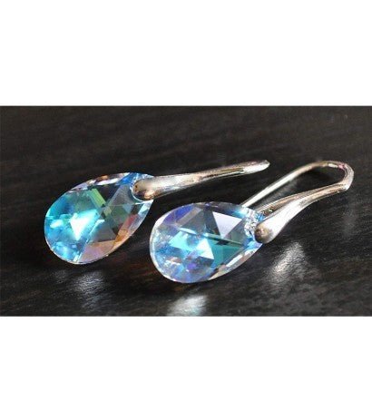 Colored Crystal Drop Earrings-Jewearrings