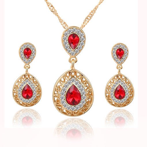 Combination Crystal Earrings Drop Pendant-Jewearrings