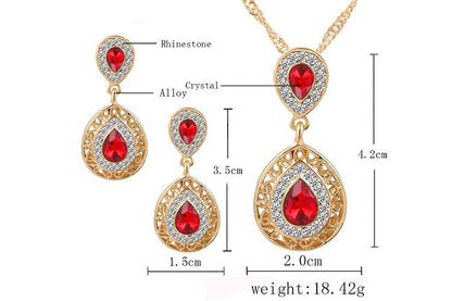 Combination Crystal Earrings Drop Pendant-Jewearrings