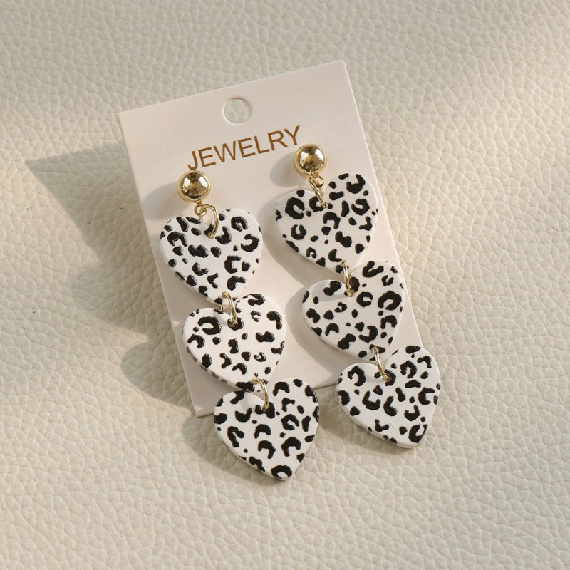 Contrast Color Holiday Girl New Acrylic Clay Texture Color Earrings-Jewearrings