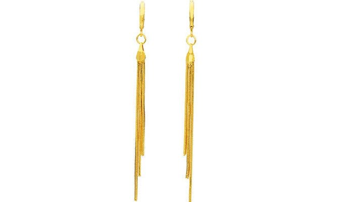 Copper electroplated 24k yellow gold earrings-Jewearrings