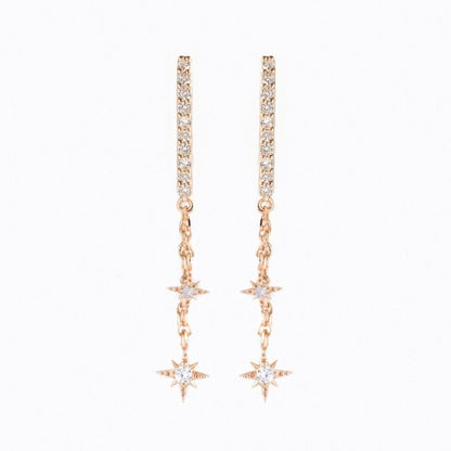 Copper Zirconium Plated 18 Gold Chain XINGX Earrings-Jewearrings