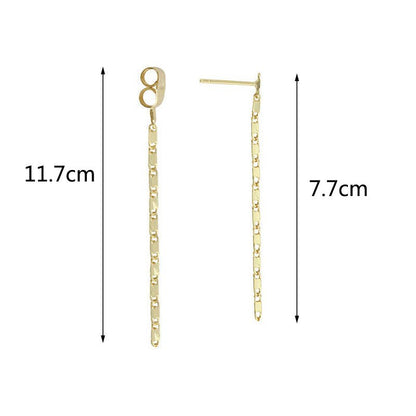 Cosplay Anime Tokyo Revengers Hanma Shuji Long Gold Chain Tassel Pendant Earrings-Jewearrings