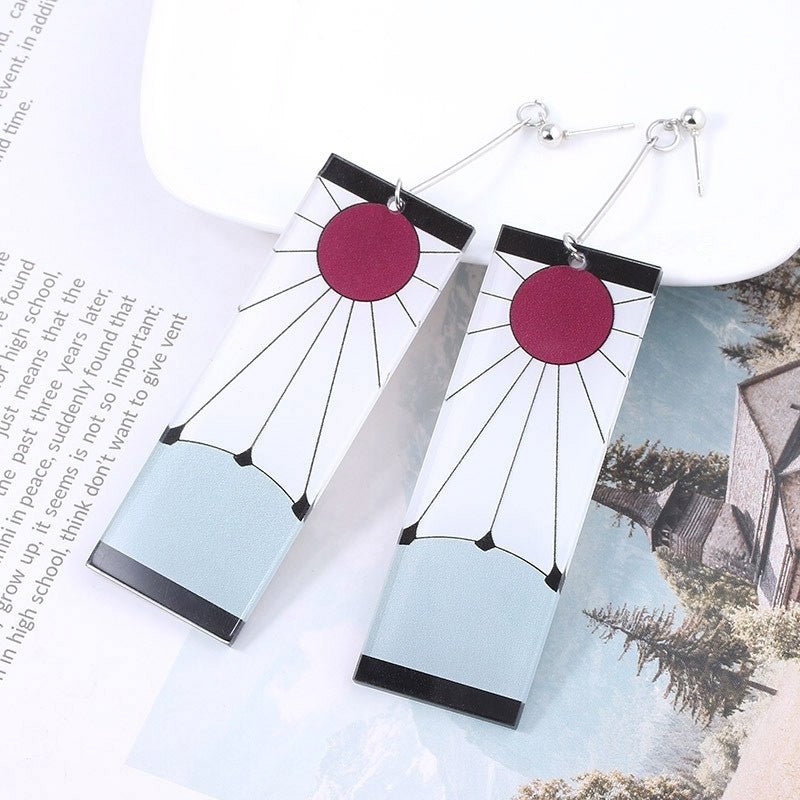 Cosplay Japanese Acrylic Pendant Dangle Earrings-Jewearrings