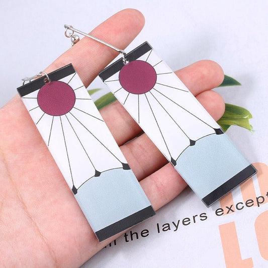 Cosplay Japanese Acrylic Pendant Dangle Earrings-Jewearrings