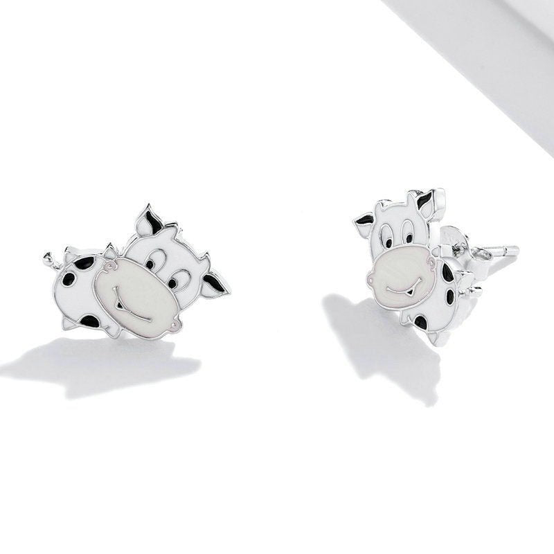 Cow Earrings - Cute and Simple-Jewearrings