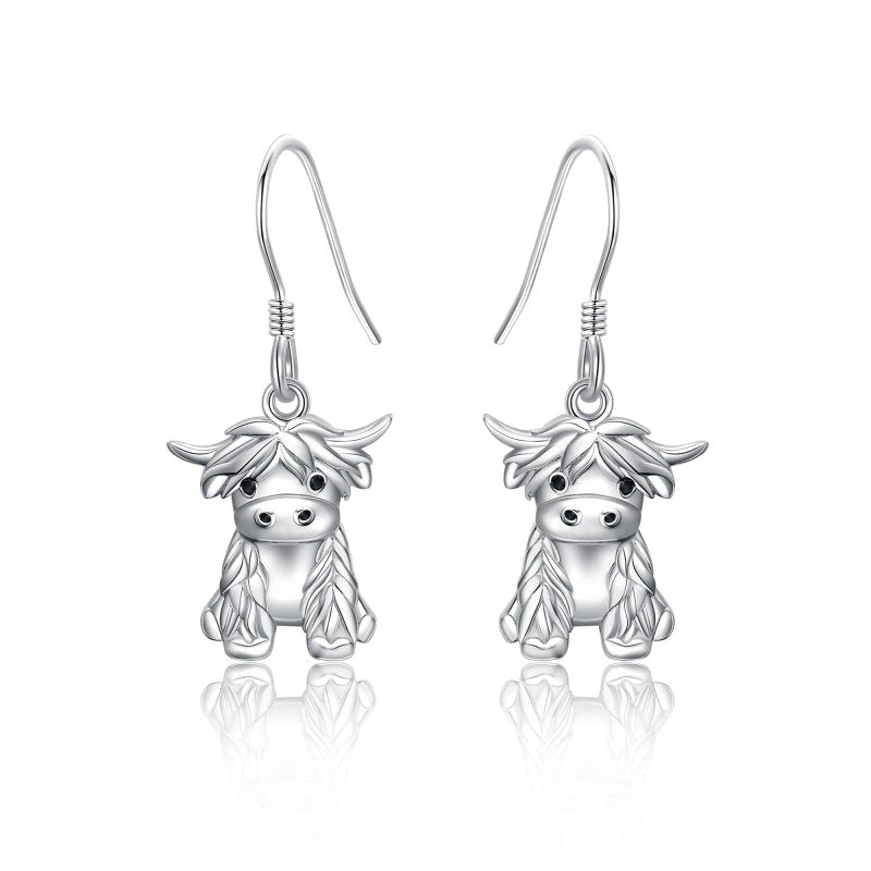 Cow Earrings - Highland Cow Jewelry-Jewearrings