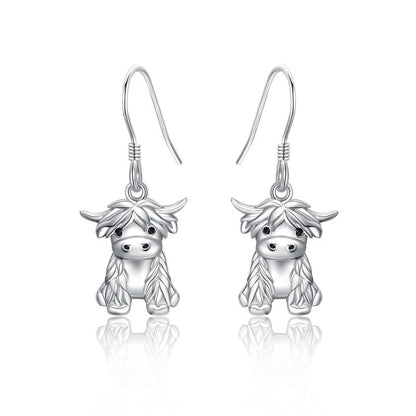 Cow Earrings - Highland Cow Jewelry-Jewearrings