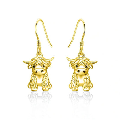 Cow Earrings - Highland Cow Jewelry-Jewearrings