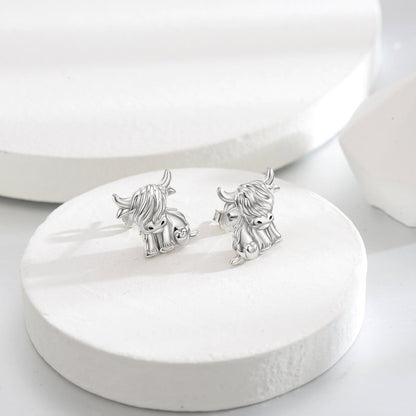 Cow Earrings - Highland Cow Jewelry-Jewearrings