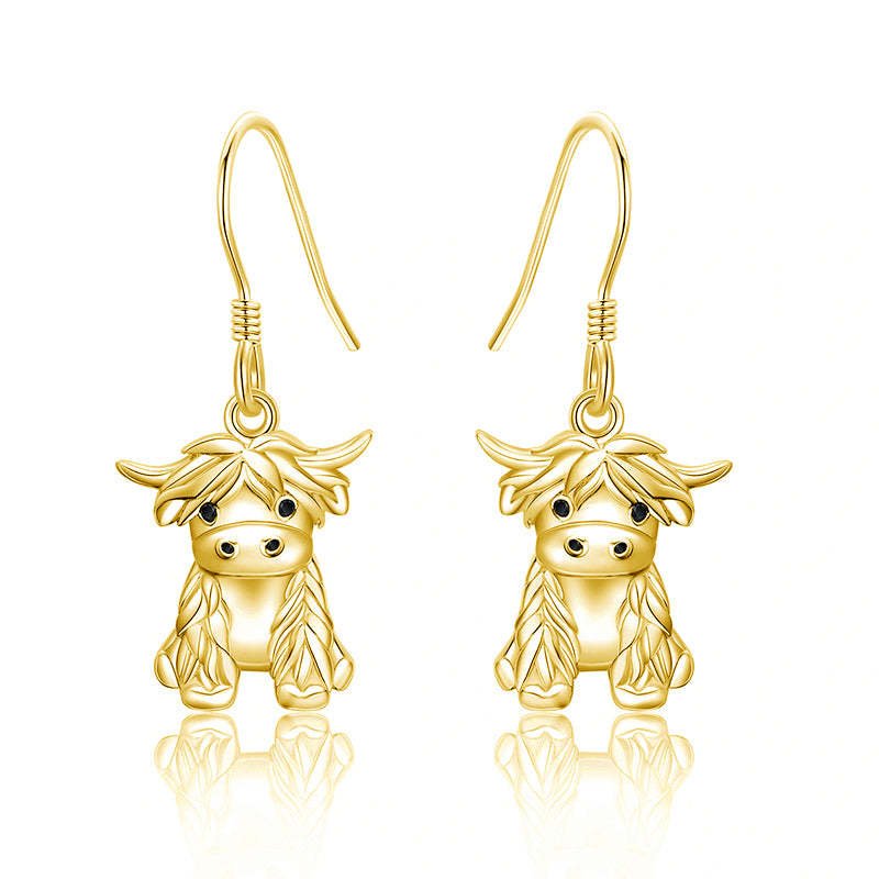 Cow Earrings - Highland Cow Jewelry-Jewearrings