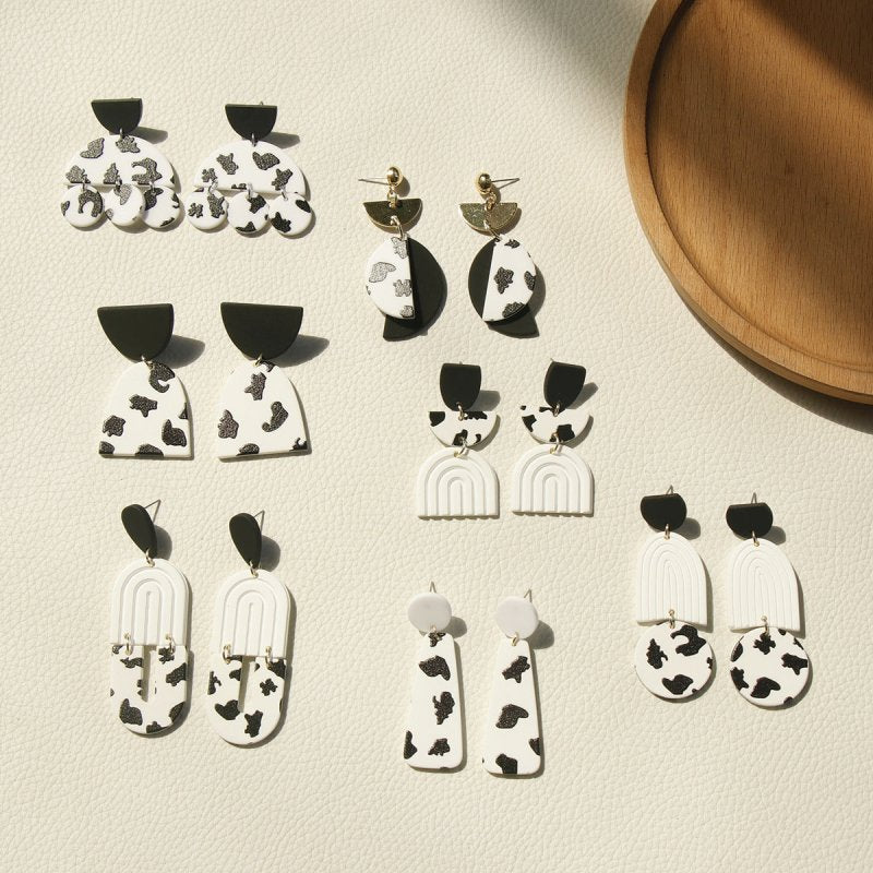 Cow Earrings - Trendy Polymer Clay-Jewearrings