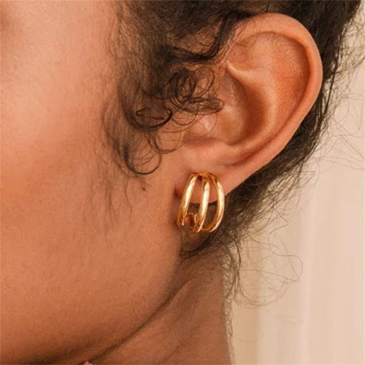 Cradle Gold Earrings-Jewearrings