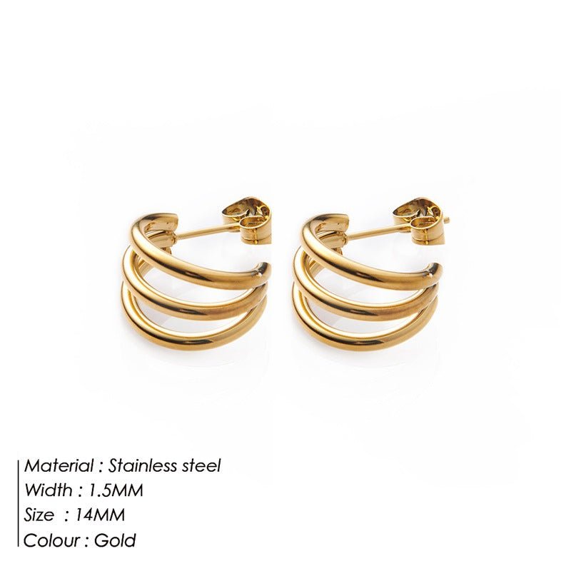 Cradle Gold Earrings-Jewearrings