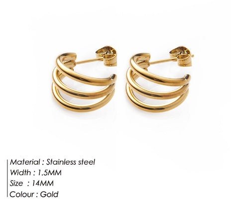 Cradle Gold Earrings-Jewearrings