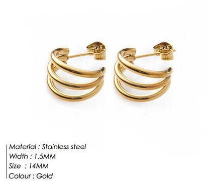 Cradle Gold Earrings-Jewearrings