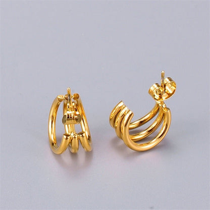 Cradle Gold Earrings-Jewearrings