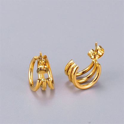 Cradle Gold Earrings-Jewearrings