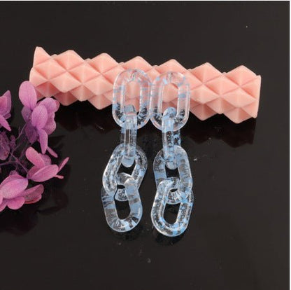 Creative All Match Acrylic Chain Earrings-Jewearrings