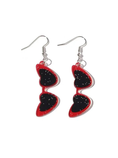 Creative Cute Transparent Acrylic Love Heart Earrings-Jewearrings