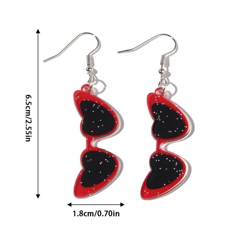 Creative Cute Transparent Acrylic Love Heart Earrings-Jewearrings