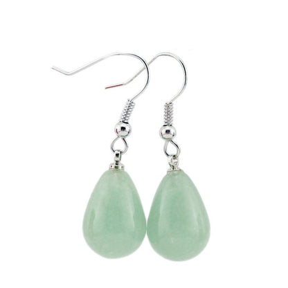 Creative Drop-shaped Gem Crystal Rough Stone Earrings-Jewearrings