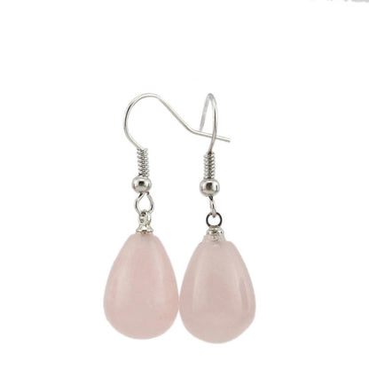 Creative Drop-shaped Gem Crystal Rough Stone Earrings-Jewearrings