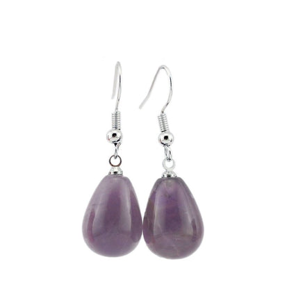 Creative Drop-shaped Gem Crystal Rough Stone Earrings-Jewearrings