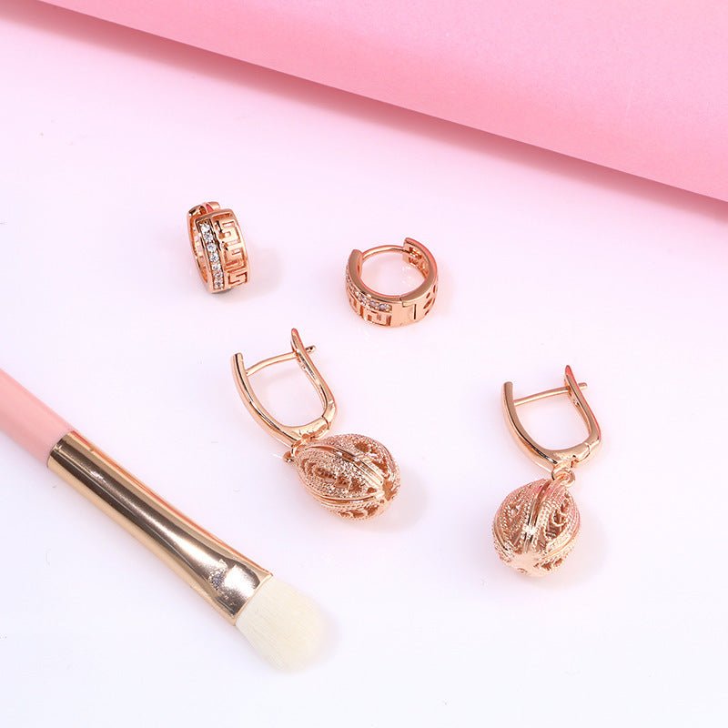 Creative Earrings Rose Gold Chinese Style Earrings-Jewearrings