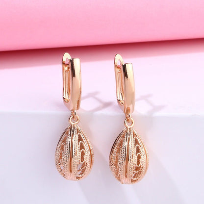 Creative Earrings Rose Gold Chinese Style Earrings-Jewearrings