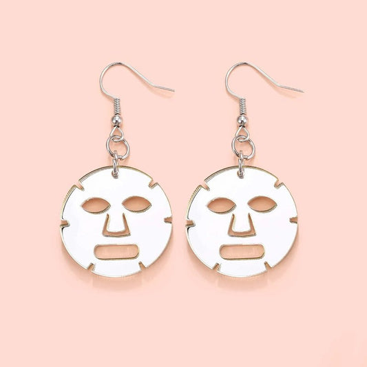 Creative Facial Mask Acrylic Earrings For Women-Jewearrings