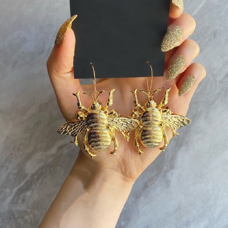 Creative Insect Big Bee Earrings Jewelry-Jewearrings