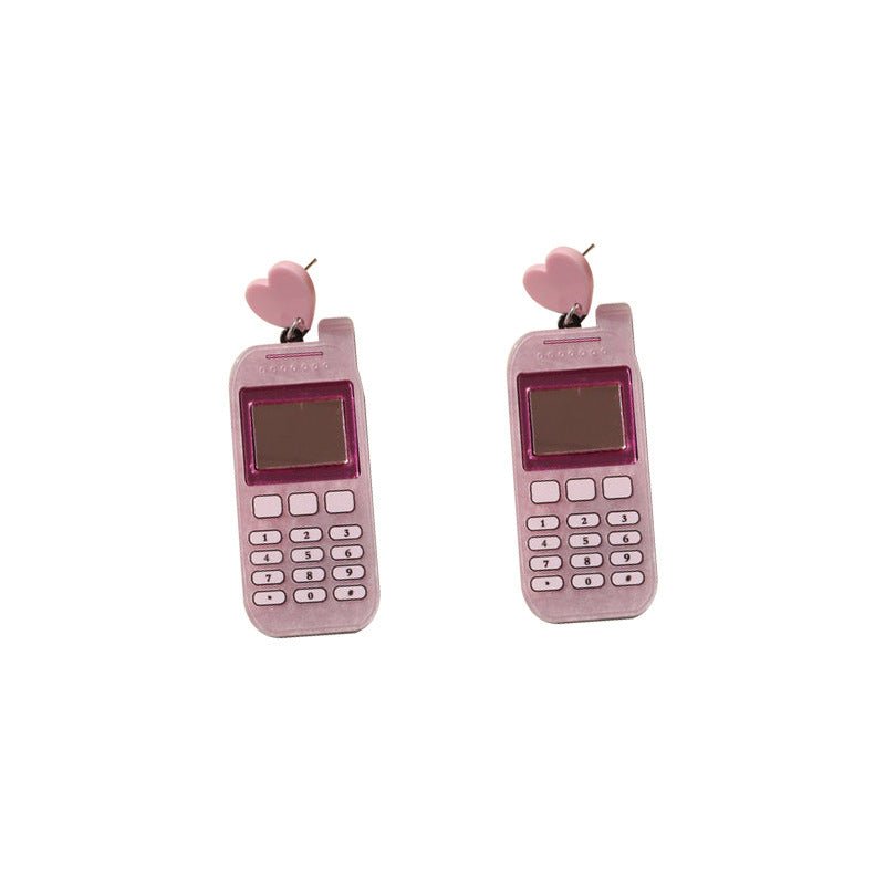 Creative New Acrylic Mobile Phone Earrings-Jewearrings