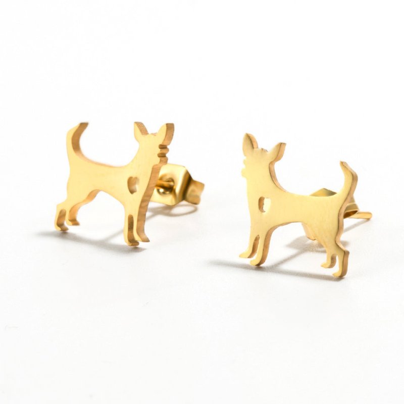 Creative Pop Small Gold And Silver Earrings-Jewearrings