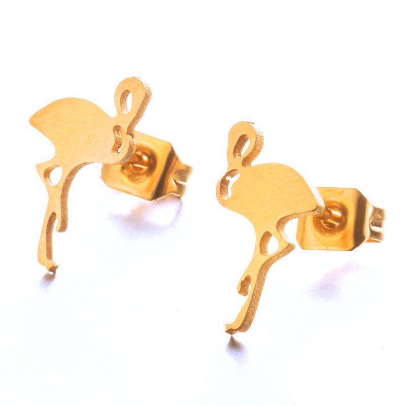 Creative Pop Small Gold And Silver Earrings-Jewearrings