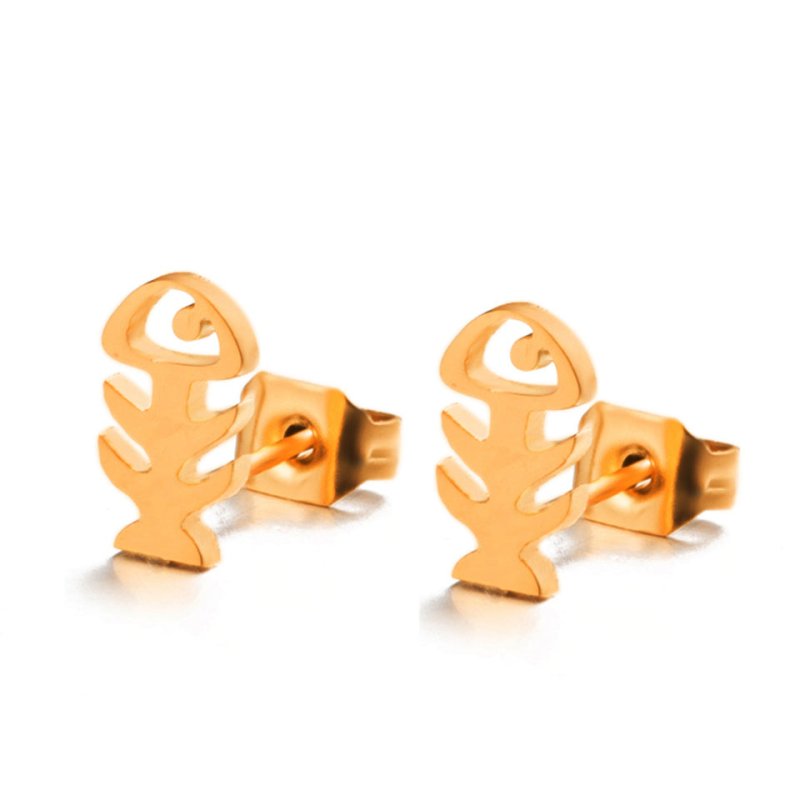 Creative Pop Small Gold And Silver Earrings-Jewearrings