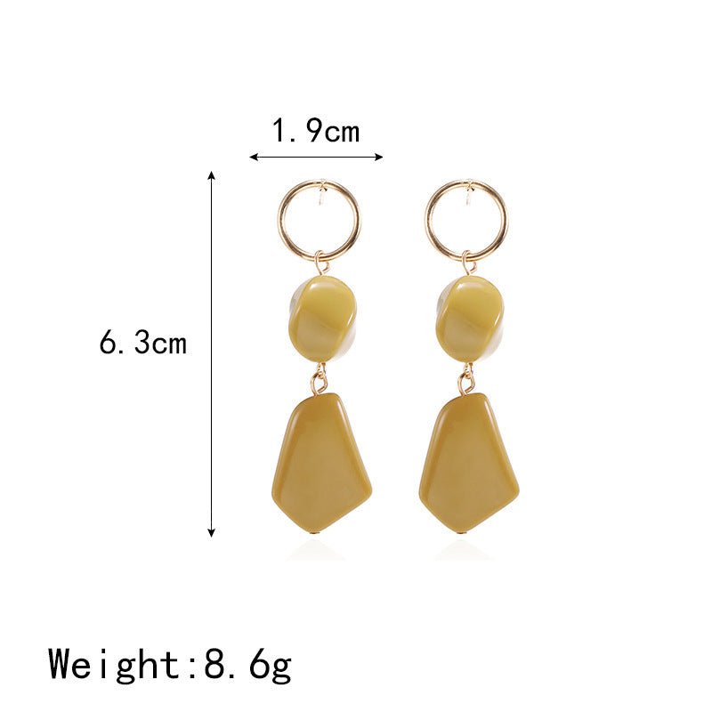 Creative Retro Pop Acrylic Long Earrings-Jewearrings