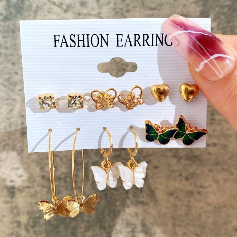 Creative Simple Acrylic Butterfly Love Earrings-Jewearrings