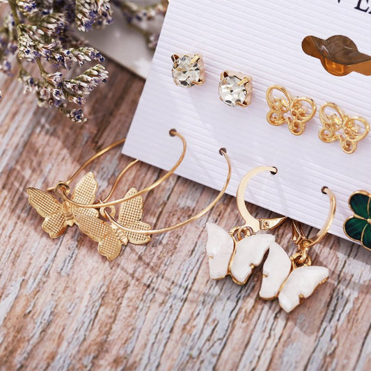 Creative Simple Acrylic Butterfly Love Earrings-Jewearrings