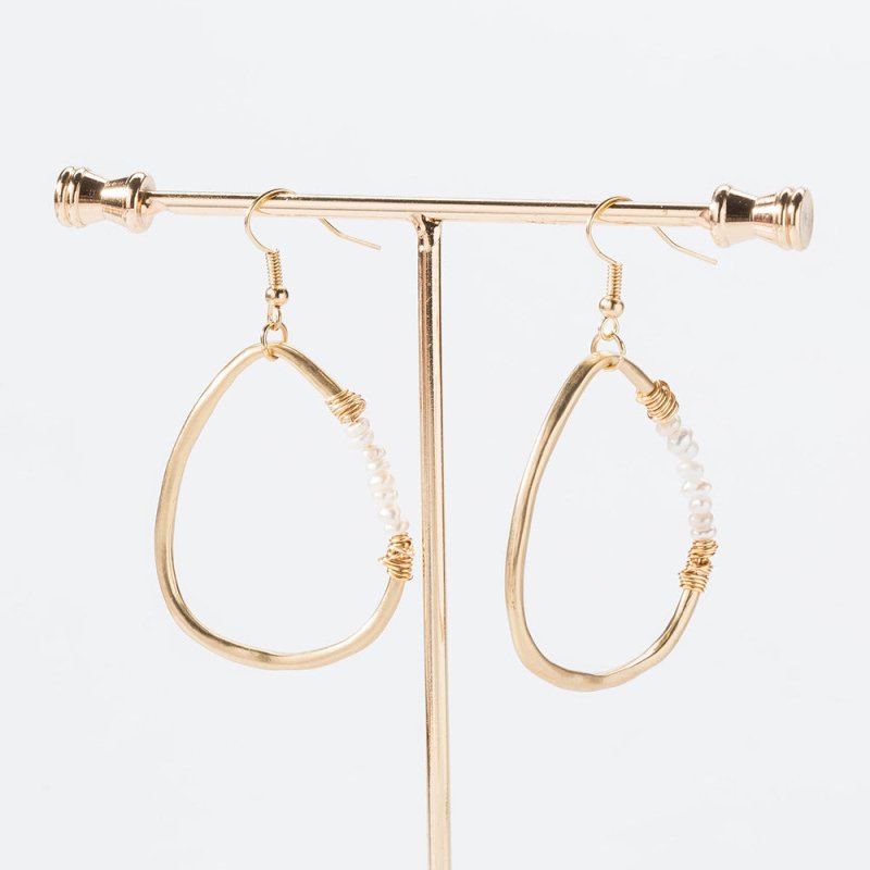 Creative Street Shooting Gold Earrings-Jewearrings